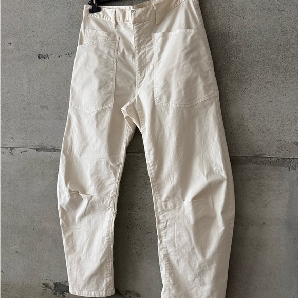 Nili Lotan Shon Cotton Pant Cream size 2 - Picture 2 of 6